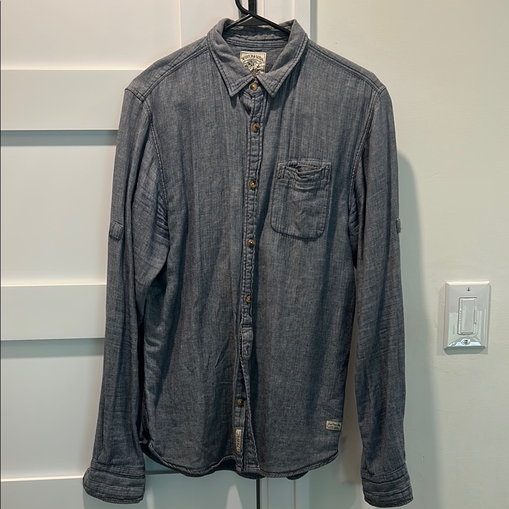 Scotch & Soda Gray Casual Button Down Shirt